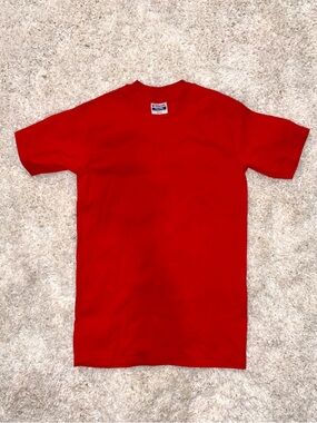 Vintage Classic Red Hanes Single Stitch Fifty-Fifty Blank T Shirt Size S